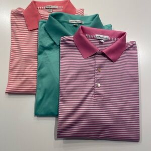 🔴SOLD🔴 Peter Millar Men's Medium Polo Shirt - Lot of 3 Shirts / Golf Shirts
